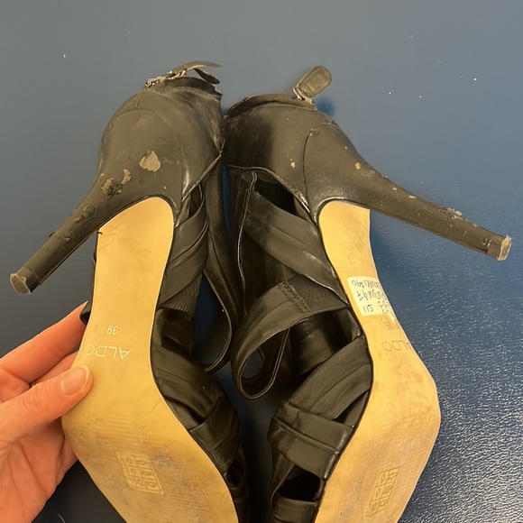 Also Black Strappy Heels - Picture 7 of 7